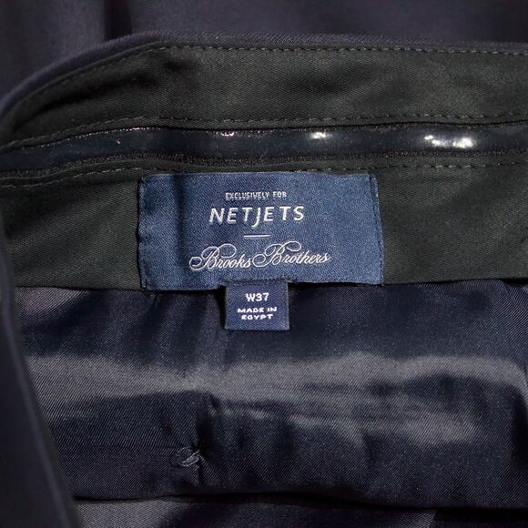 NWT Brooks Brothers Wool Blend Dress Pants Navy Blue Men 37x41 (Tailor to Fit) A - Picture 6 of 9